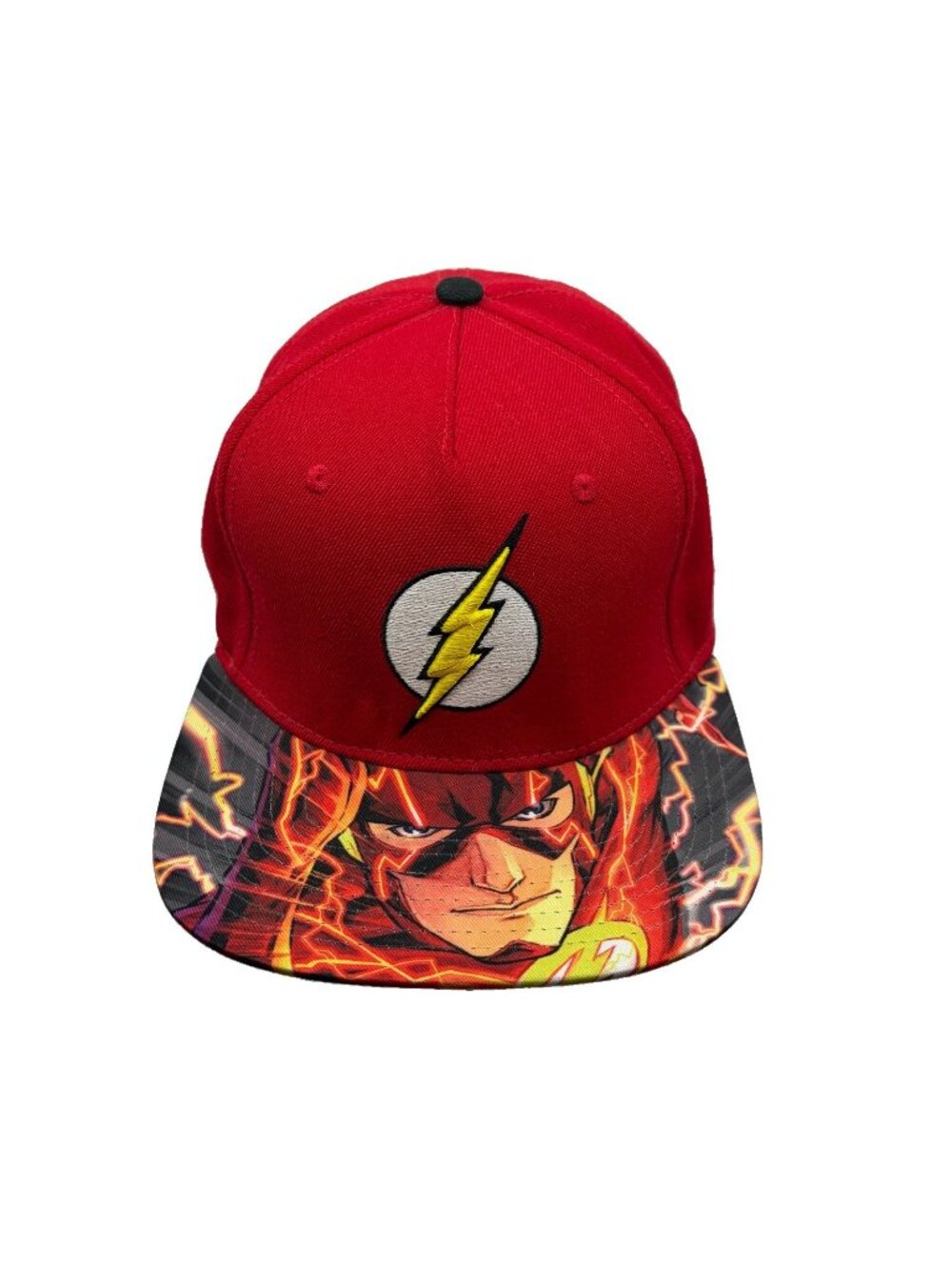 The Flash Snapback Hat Cap DC Comics Bioworld Logo Wool Blend Graphic Print